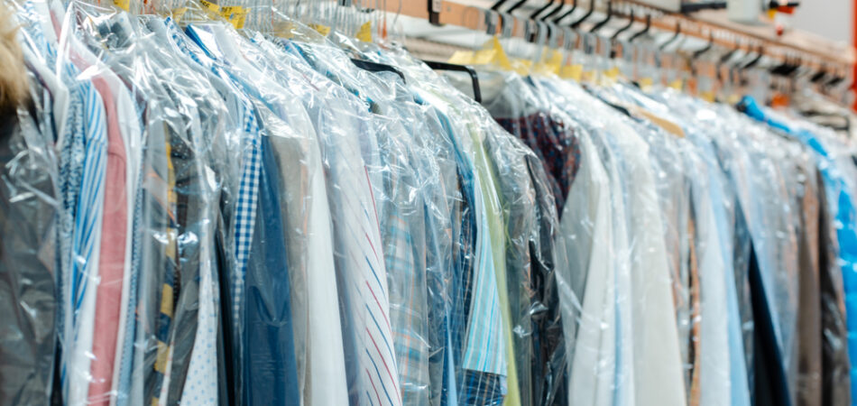 Carousel,of,clothing,waiting,for,pick Up,by,their,owners,in