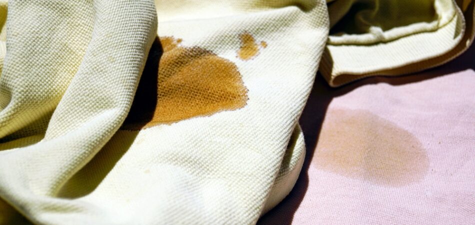 Ruined,clothes:,cotton,t Shirt,with,coffee,stain,and,pink,dress